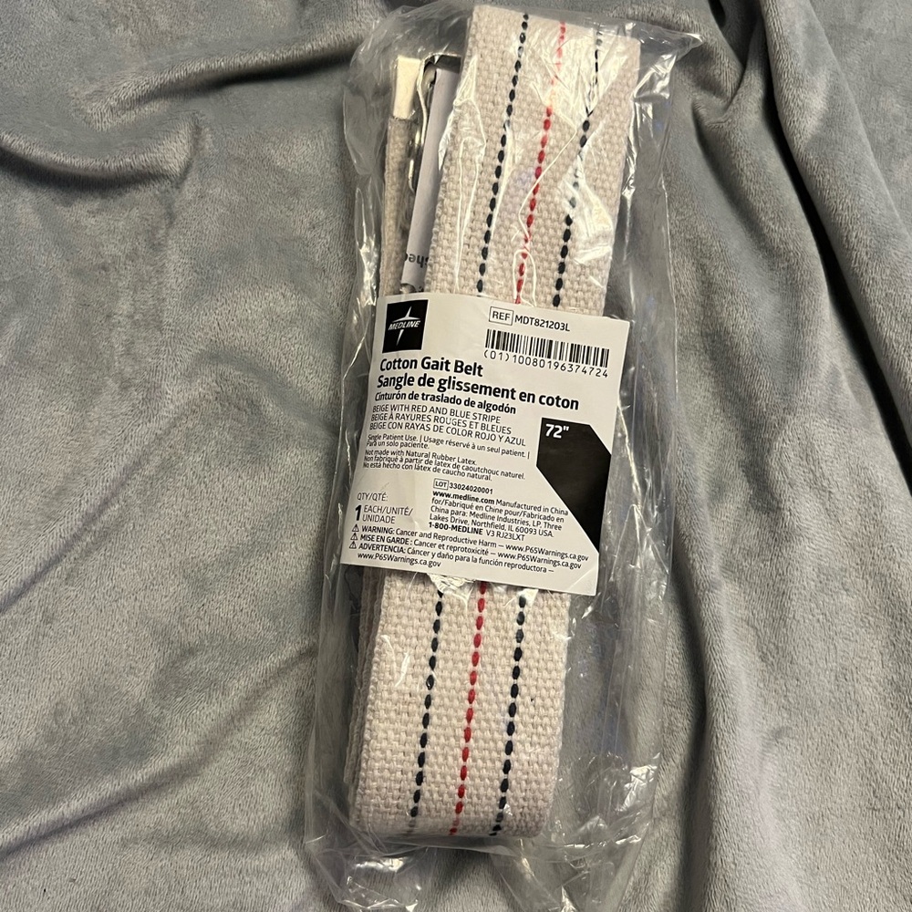 NWT midline 72 inch cotton gait belt for elderly or recovery from injury